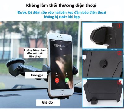 Giá đỡ diện thoại xoay 360 đô đa năng cho ô tô