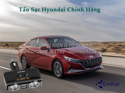 Tẩu Sạc Ô Tô Hyundai 2 Cổng 12V và 2 Cổng USB