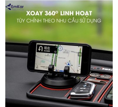 Thảm đỡ điện thoại chống trượt đa năng xoay 360 độ